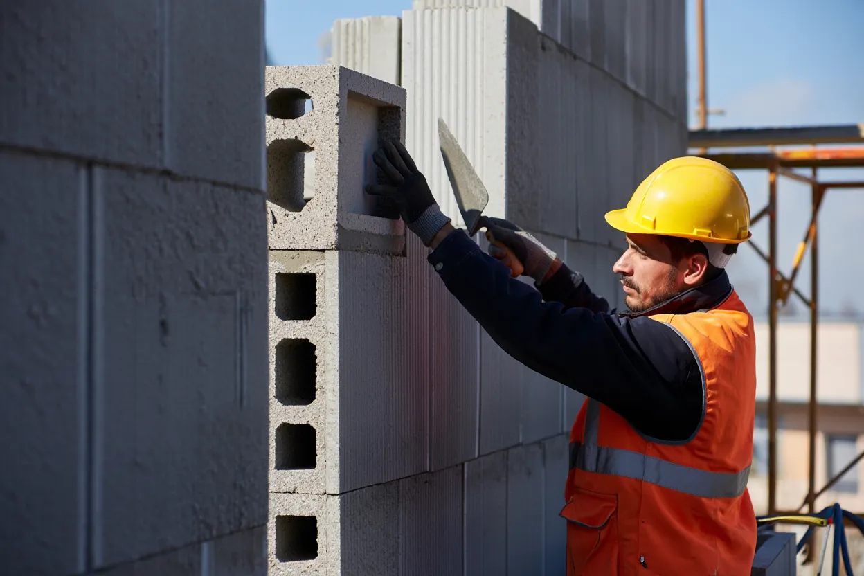 Parpaing à bancher : comprendre son utilité dans un mur structurel